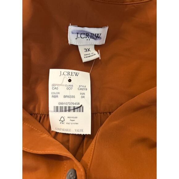 J. Crew Factory Sleeveless V-neck popover top Redwood Branch 3X - Picture 5 of 5